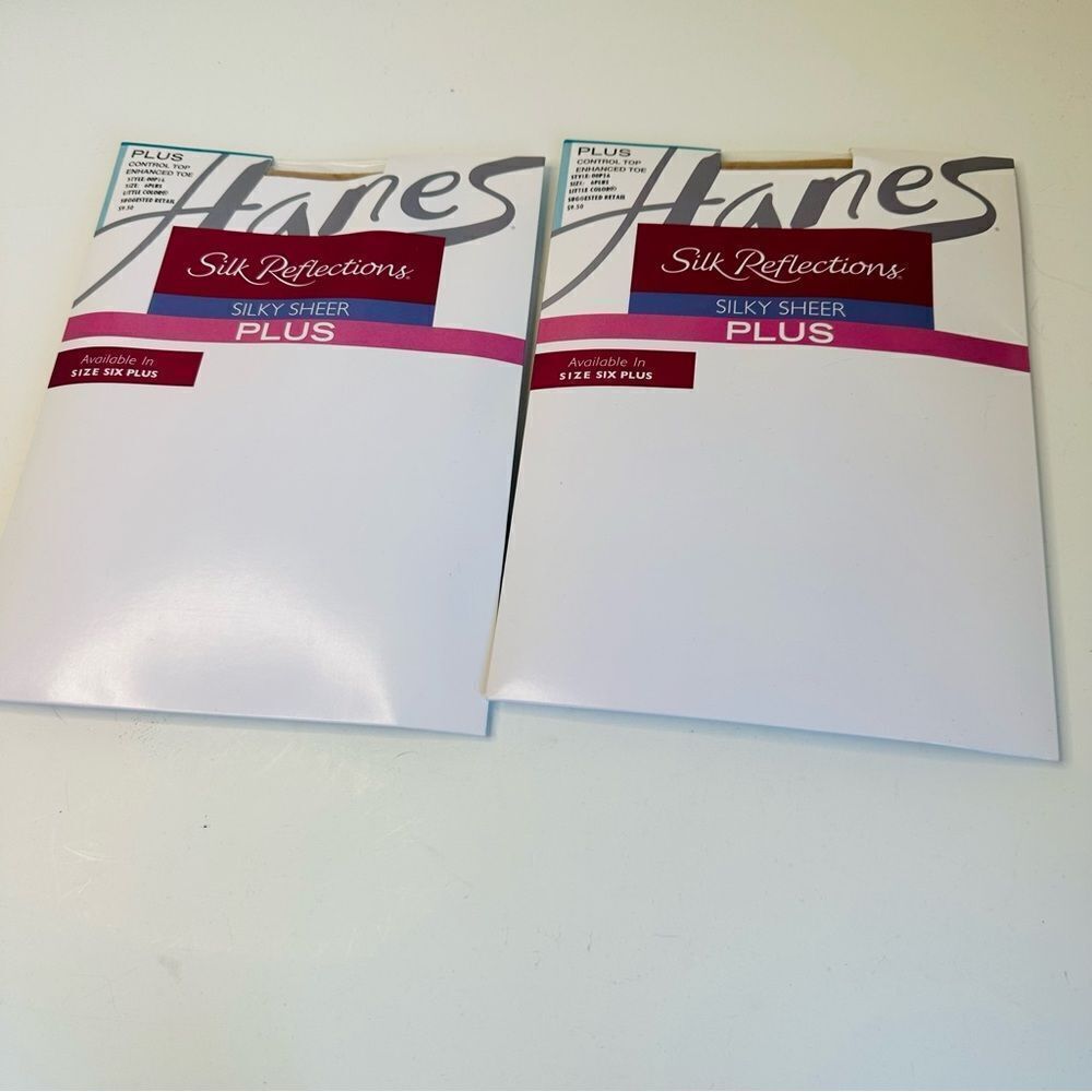 Hanes Silk Reflections Little Color 6Plus Pantyhose 2 pair